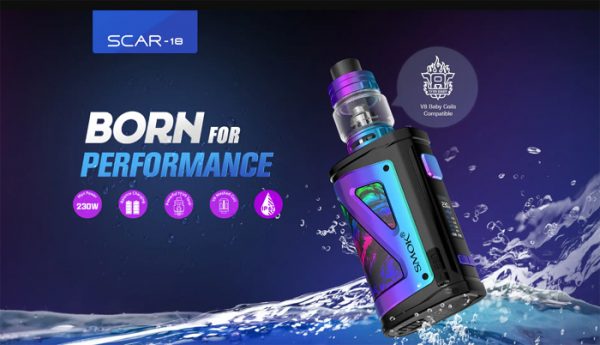 "Born for Performance" advert for the SMOK SCAR-18 KIT
