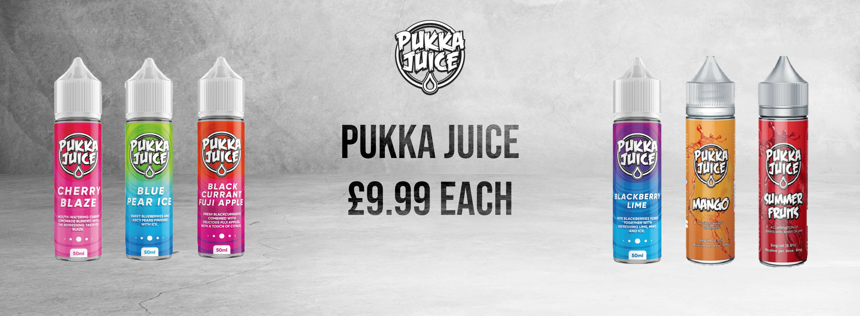 Advert for Pukka Juice E-liquids