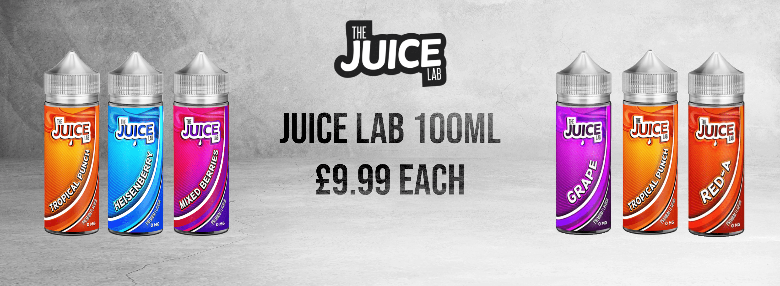 Advert for The Juice Lab 100ml E-liquids