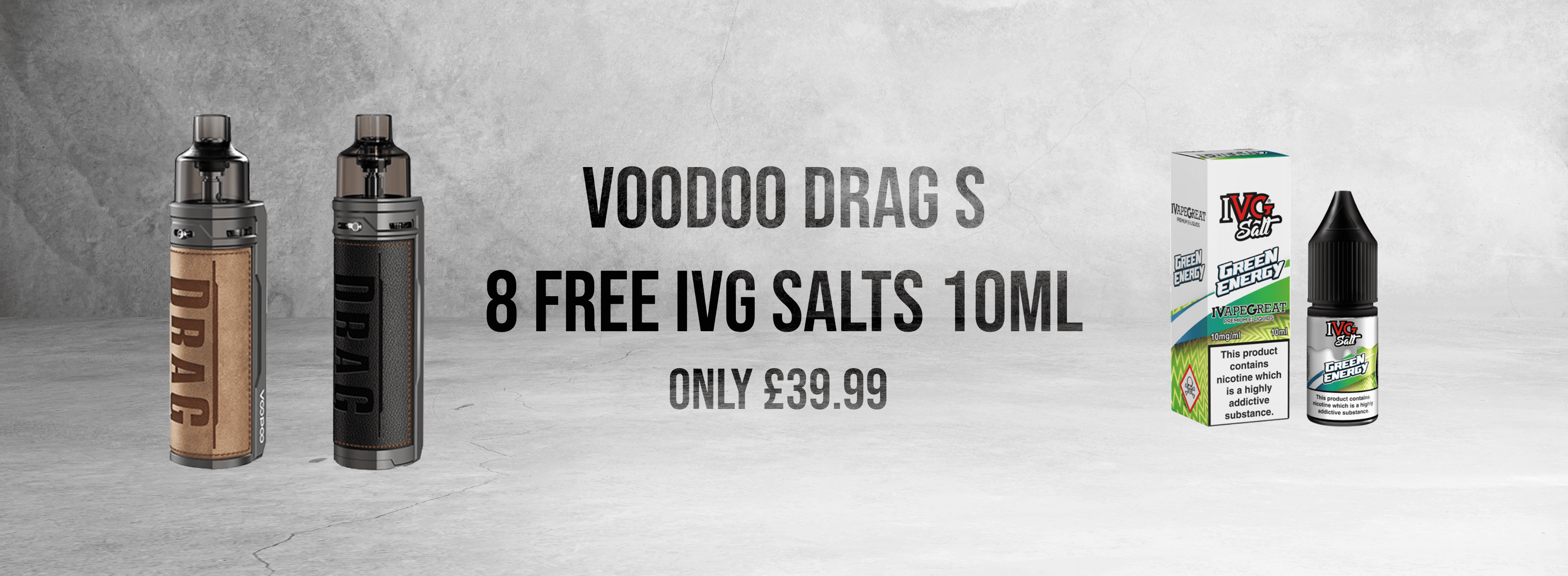 Advert for an offer on VooPoo and IVG Nic Salts products